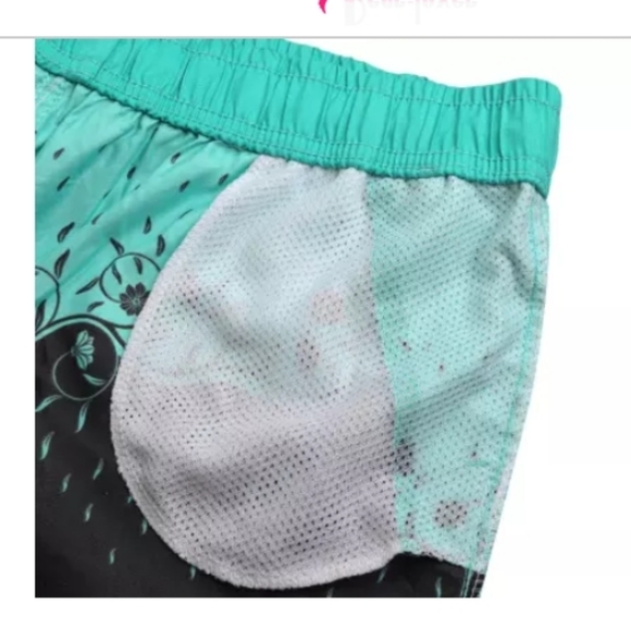 Green floret printed swim shorts - Picture 4 of 4